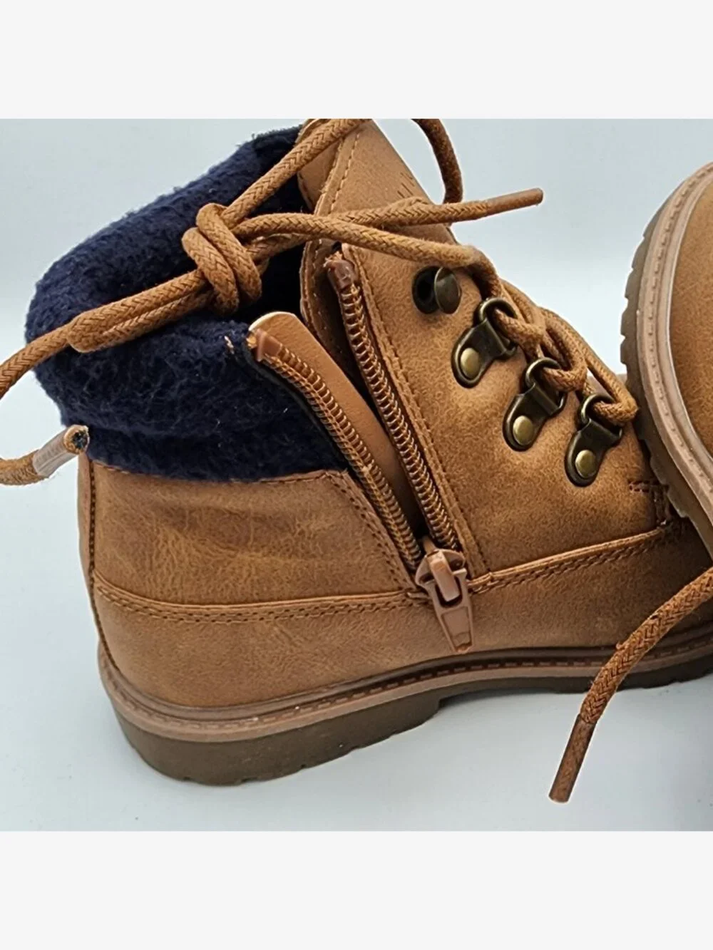 Tan Lace-Up Nautica Ankle Boots | Kid's 10